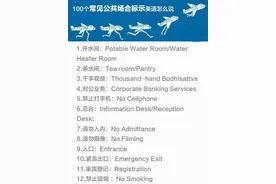 100个常见英文公共场合标识，太实用了图片