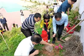 阳春市双滘镇中心小学师生开展义务植树活动图片