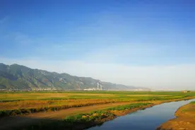 永济伍姓湖，碧波浩渺，波光粼粼，水草丰美，野鸭自由游荡图片