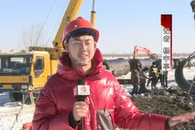 春节期间，辽西北供水盘锦应急支线供水工程建设施工忙图片