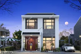 7米面宽也能建中式，这个户型太赞了，阳光房配电梯超有面子图片