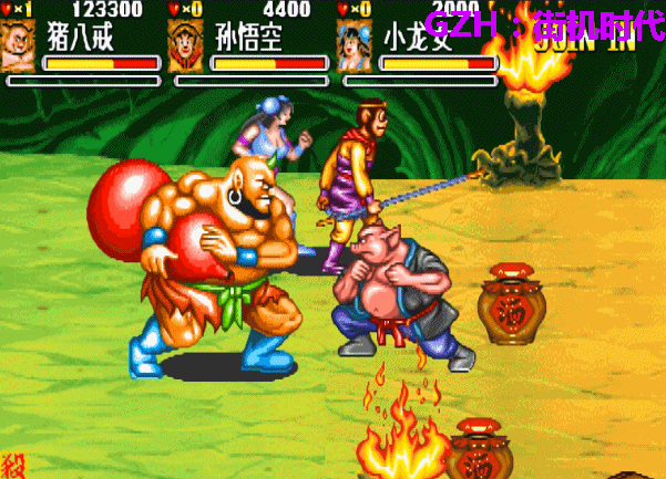 街机游戏《西游释厄传》最无耻的打法，把BOSS提前拖出来打