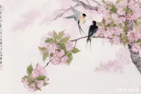 家燕南归报春到，织柳衔泥剪雨飞图片