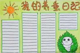 蚕宝宝成长手抄报模板，蚕的一生科学手抄报，简单漂亮的养蚕日记图片