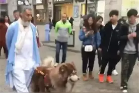 大爷硬核遛狗，求狗狗们的心理阴影面积图片