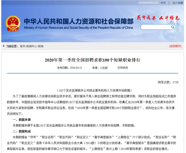 成都啥子工作最缺人？这17个短缺职业，了解一下！