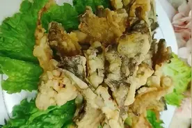 小吃店美食炸蘑菇，脆嫩柔劲，口感十足图片