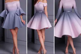 泰国Poem渐变礼服，华丽绸缎、唯美蕾丝，复古轻盈之美图片