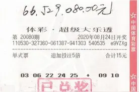男子中大乐透6652万语出惊人：我就是有中奖体质图片