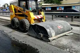 国道308桓台段开始中修，预计9月底主体完工图片