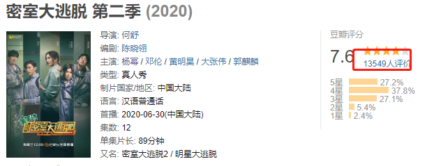 都是密室悬疑综艺，一部7.6一部9.1，锅不该全由玩家来背