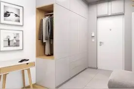 衣柜转角打半圆角已不流行了，留个30cm做一个凹槽，实用百倍图片