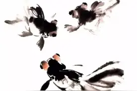 金鱼彩墨鱼的写意画法图片