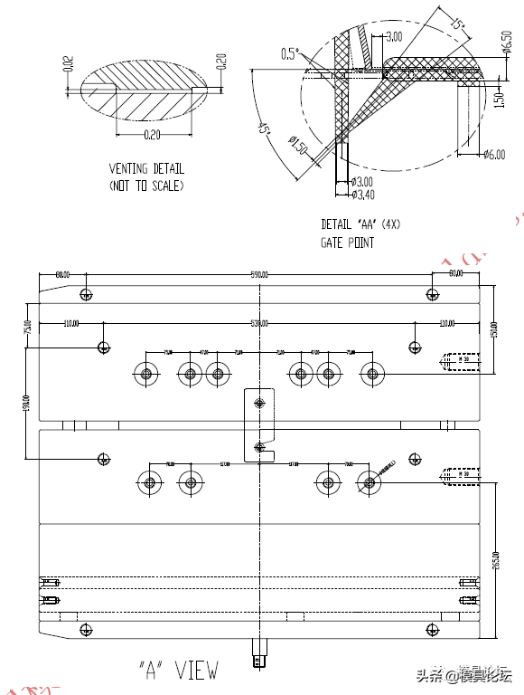 仪表窗面板注塑模具设计+3d