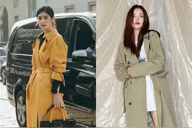 今秋风衣的挑选法则是：“过膝不过踝”，洋气显高，小个子也适合图片