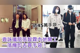 张智霖夫妇低调现身，袁咏仪手提45万包包抢镜，刚下飞机又去买包图片