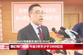 农行大力支持民营企业，农行副行长直言：信贷规模不少于一千亿！视频封面