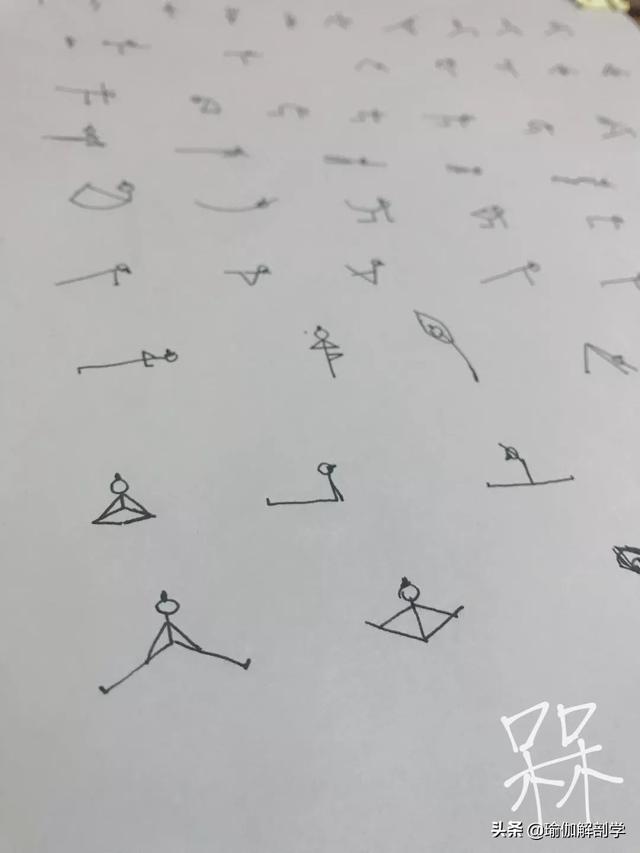 练瑜伽，你会画小人图吗？最全的瑜伽小人图来袭（收藏级）