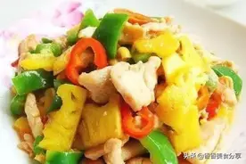 美食优选：莴笋炒鸡肉，菠萝滑鸡片，丝瓜炒蛋，应季小炒的做法图片
