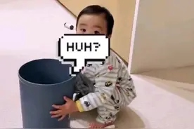 赌王孙子正脸曝光超可爱！奚梦瑶边玩手机边遛娃图片