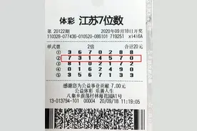 结合多种投注方式 宿迁购彩者最终领走体彩7位数1000万图片