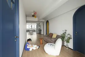 把电视请出家门，两房变三房！108㎡改造后，室内简约舒适图片