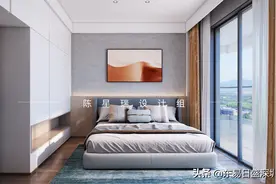 深圳东湖茗苑装修案例效果图，一抹橙色，老婆说也太夏天了吧图片