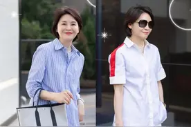 今秋流行一款新裤子，叫“裤脚开个口”，五六十岁的女人穿好时髦图片