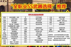 DNF：13周年“全职业SS武器选择”推荐，这4个职业，性价比最高图片