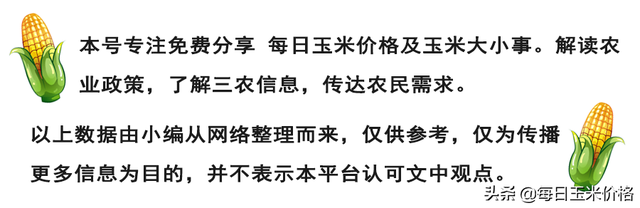 12月26日黑龙江、吉林、辽宁、内蒙、山东、河北玉米价格