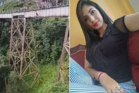 绳子还没系就跳了！哥伦比亚女子从50米高空蹦极致身亡图片