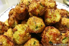 炸萝卜丸子，不要只加面粉和鸡蛋，多加3样食材，丸子酥脆不硬图片