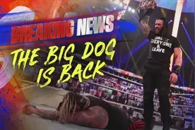 WWE：狂潮大赛，大狗，暴揍了邪神和怪兽，既然得了一场冠军赛图片