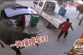 大妈上街穿了件红衣服，疯牛径直撞向她，民警连开数枪将其击毙图片