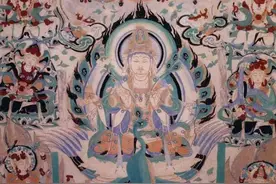 敦煌莫高窟205窟的孔雀明王画像图片