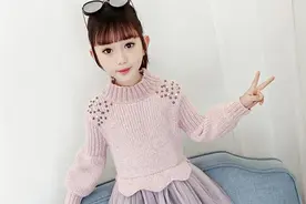 女童毛衣裙子洋气公主裙连衣裙冬裙冬装图片