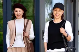 “毛衣+过膝裙”果然是秋季打开方式，显瘦舒适，50、60岁穿好美图片