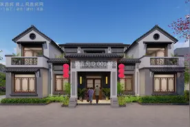广东龙川新中式别墅（面宽 17.0米 进深 12.5米）图片