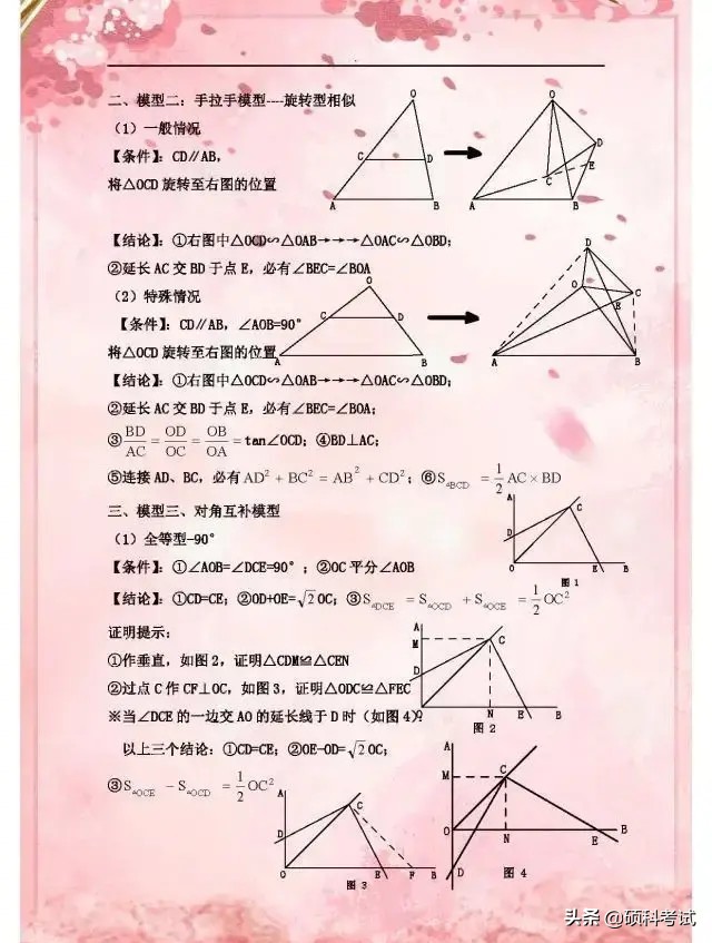 中考数学九大几何模型,吃透证明方法、结论,考试不丢分!插图3 中考数学九大几何模型,吃透证明方法、结论,考试不丢分!