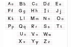 一线26个英文字母规范书写标准图