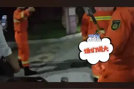 北京大兴市民报警称有蟒蛇，消防员捉住后笑懵图片