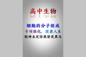 高中生物：细胞的分子组成，专项习题+解析+答题技巧=高分图片