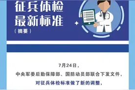 2020征兵体检最新标准来了！请转发图片
