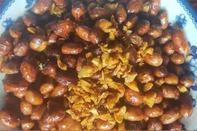 蒜香花生米图片