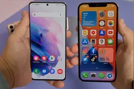 三星S21Ultra和iPhone12ProMax真机对比图片