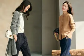 头回穿这“小衫+阔腿裤”，清雅简约，演绎知性美兼具女人味图片