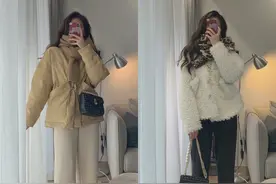 冬天别穿的太沉闷，奶白咖色浅灰等浅色系温暖又大方，好看还气质图片