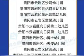 最新！贵阳市普惠性民办幼儿园详细名单，一共404所图片