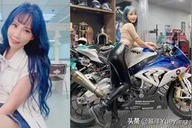 正妹 YouTuber「咪妃」牵新重机回家！「紧身黑皮裤」造型狂吸万赞图片