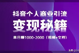 抖音个人商业引流日赚1000到2000秘籍图片